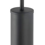 Perie pentru toaleta cu suport de prindere Bosio, Wenko Power-Loc®, 40.5 x 13 x 9 cm, inox, negru, Wenko