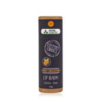 Balsam buze, Lipbalm Men´s Collection 10g in brown paper tube, handmade, aroma: coffee shot, color: cream white, PU 36 in display made of kraft paper, set cadou craciun