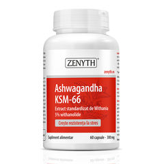 Ashwagandha KSM-66, 60 capsule, Zenyth, Zenyth Ashwagandha KSM-66, 60 capsule, Zenyth, Zenyth
