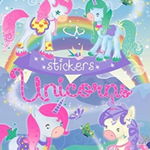 Unicorns stickers. Albastru