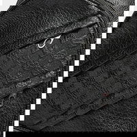 Francesca Rossi, Rucsac de piele ecologica cu buzunare exterioare, Negru