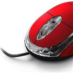 Mouse ESPERANZA XM102R Camille 3D, Optic, USB, 3 butoane, 1000 dpi, Rosu, Esperanza