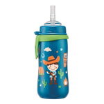 Cana de baut cu pai din silicon Straw Cup Boy, antipicurare, clip de prindere, 330 ml, de la 12 luni, nip 35067, Nip