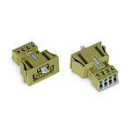 Snap-in socket; 4-pole; Cod. B; 1,50 mm²; light green, Wago