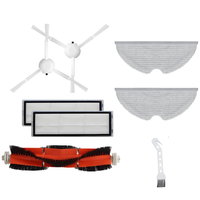 Set accesorii PAA-home compatibile Xiaomi Mi Robot MOP 2 PRO+ si Xiaomi MIJIA 1T, STYTJ02ZHM, 2 filtre, 2 lavete, 1 perie centrala, 2 perii laterale a, Paa-home