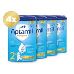 Pachet 4 x Lapte praf Aptamil NUTRI-BIOTIK 2+, 800 g, 2-3 ani, Nutricia