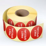 Rola etichete autoadezive personalizate "Pret Special", diametru 40 mm, 1000 buc/rola