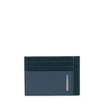 Blue square credit card wallet, Piquadro