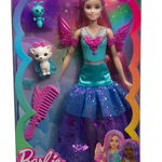 Papusa Barbie Magic - Zana cu rochie albastra
