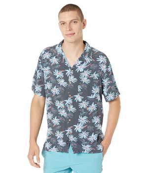 Imbracaminte Barbati Faherty Short Sleeve Kona Camp Shirt Midnight Palm Hawaiian, Faherty