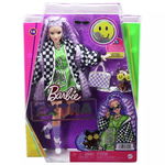 Barbie Extra jacket chequered light pink hair, MATTEL