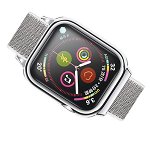 Curea Apple Watch Usams Nylon Cu Cadru Compatibila Cu Apple Watch 4 / 5 / 6 / Se (40mm), Silver