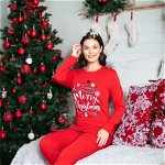 Pijamale vatuite de Craciun Merry Christmas, 