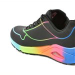 Pantofi sport SKECHERS negri, UNO, din piele ecologica, Skechers