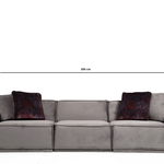 Canapea 3 locuri Asi Home Lego Grey, 100 cm X 300 cm, Gri