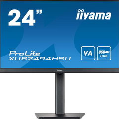 IIYAMA Monitor LED XUB2494HSU-B2 VA 23.8" 1920 x 1080 @75Hz 250 cd/m² 3000:1 4ms HDMI DP USB 3.2 x 2 HDCP swivel, tilt, pivot, H, IIYAMA