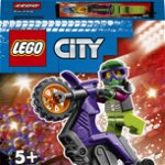 LEGO® City - Motocicleta de cascadorie pentru wheelie 60296, 14 piese