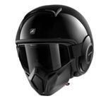 Cască Moto full-open SHARK STREET-DRAK BLANK colour black, size S, SHARK