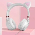 Casti Wireless cu model urechi de pisica, pliabile, 