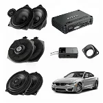 Pachet sistem audio Plug&Play Audison dedicat BMW K4M X4M + Amplificator AF C8.14bit + Conectica dedicata, Audison