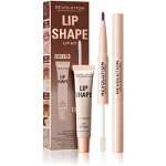 Makeup Revolution Lip Shape Kit set îngrijire buze culoare Coco Brown 1 buc, Makeup Revolution