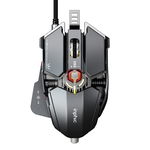 Mouse cu fir pentru gaming Inphic PG6, Argintiu/Rosu - 86491098