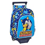 Ghiozdan cu Roți Sonic Speed 26 x 34 x 11 cm Albastru, Sonic