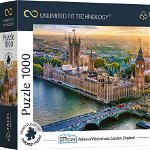 Trefl Puzzle 1000 Palatul Westminster, Londra, Anglia Tehnologie de potrivire nelimitată, Trefl