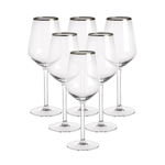 Set 6 pahare din Sticla pentru Vin Rubin 370ml