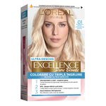 Vopsea de Par Permanenta L'OREAL Paris Excellence Creme 01, Blond Ultra Deschis, 192 ml