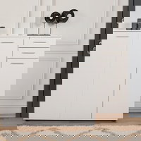 Pantofar cu sertare ADR-532-BB-1, din PAL, alb, 108x108x35 cm