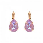 Cercei placati cu Aur roz de 24K, cu cristale Swarovski, Lavender | 1032/1-144RG6, Roxannes - Mariana Jewellery
