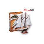 Puzzle 3D Cubic Fun - Two-Masted Schooner, 81 piese (Cubic-Fun-T4007H), Cubic Fun