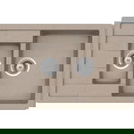 Set chiuveta bucatarie Schock Typos D-150S si baterie bucatarie Schock Plutos Cristalite Alpina 86 x 43,5 cm, Natürlich