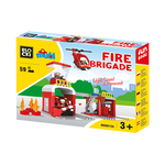 Set cuburi constructie mari Mubi Brigada de pompieri, 59 piese, Blocki