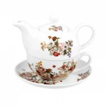 Set Tea for One, Vintage Flowers White, 