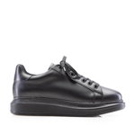 Sneakers damă din piele naturală, Leofex - 074 Negru Box, Leofex