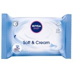 Nivea Servetele umede Baby Soft & Cream, 63 buc, Nivea