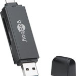 Cititor de card 2in1 USB 3.0 - USB C SDXC SDHC microSD SD Goobay, Goobay