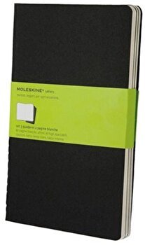 Moleskine Plain Cahier L - Black Cover (3 Set), Paperback - ***
