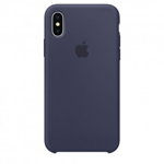 Capac Protectie Spate Apple Din Silicon Pentru Iphone X - Albastru Inchis, Apple