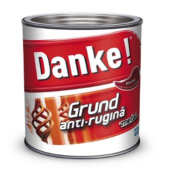 Grund metal  anti-rugina Danke, interior/exterior, rosu-oxid 2.5L, danke