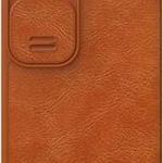 Husa Flip Cover Premium, Piele Ecologica, Nillkin Qin Leather Pro Compatibila Cu iPhone 13, Rosu, Nillkin