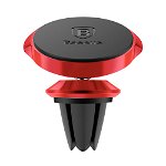 Suport Baseus Auto Small Ears Magnetic Red (rotatie 360, prindere la sistemul de ventilatie), Baseus