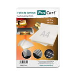 Folie de laminat A4, PROCART, 210x297 mm, 75 microni, set 100 bucati