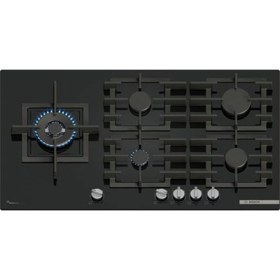 Plita Incorporabila Pe Gaz Bosch PPM9A6I40 5 Arzatoare Flame Select 90CM Quartz Negru