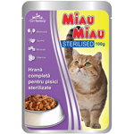 Hrana umeda pisici, Miau Miau, Sterilised, 100g, Miau Miau