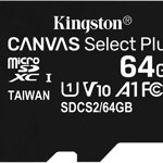 Card de memorie Kingston Canvas Select Plus 64GB MicroSD UHS-I, Kingston