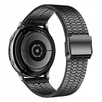 Curea ceas metalica 22 mm pentru Galaxy Watch 3 45mm Gear S3 Frontier Huawei watch GT 3 Huawei Watch GT 2 46mm Huawei Watch GT otel inoxidabil negru, krasscom