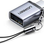 Adaptor USB Ugreen US270 USB-C - USB gri (UGR1144GRY), Ugreen
